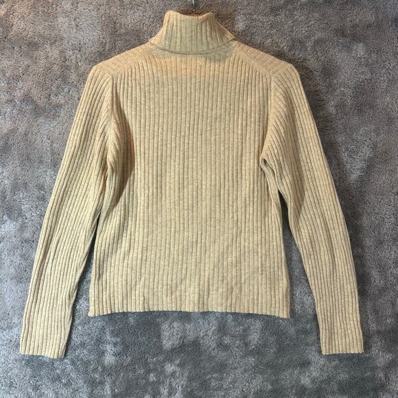 Forte Cashmere Ribbed Turtleneck Sweater M Medium Vintage - Picture 2 of 10